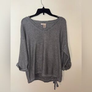 DKNY Jeans Sequin V Neck Sweater Size Womens XL NEW